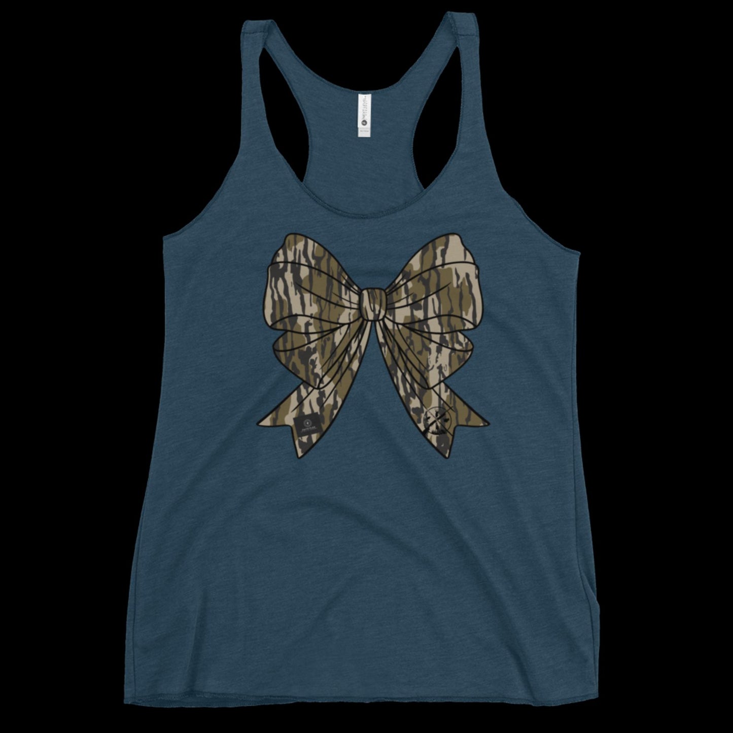 Bottomland Camo Bow racerback tank