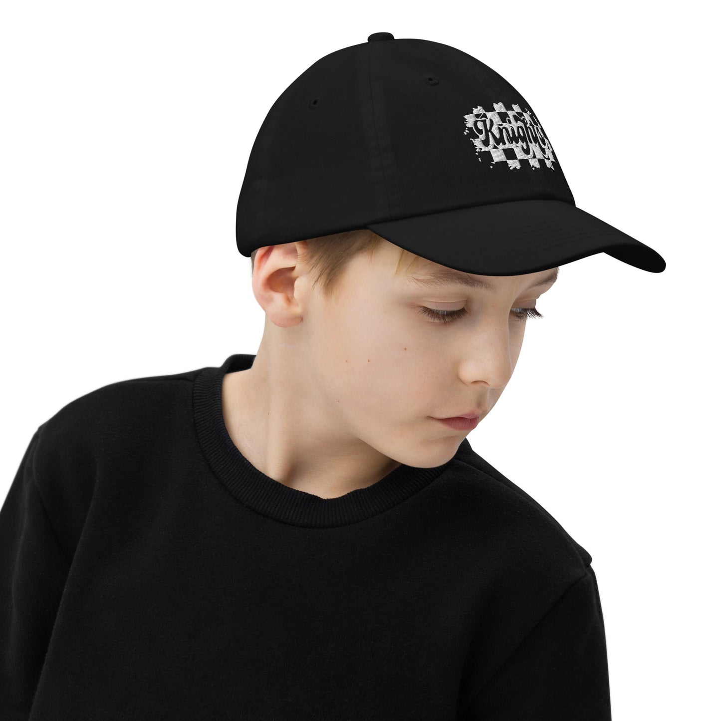 Youth checkered KNIGHTS baseball cap