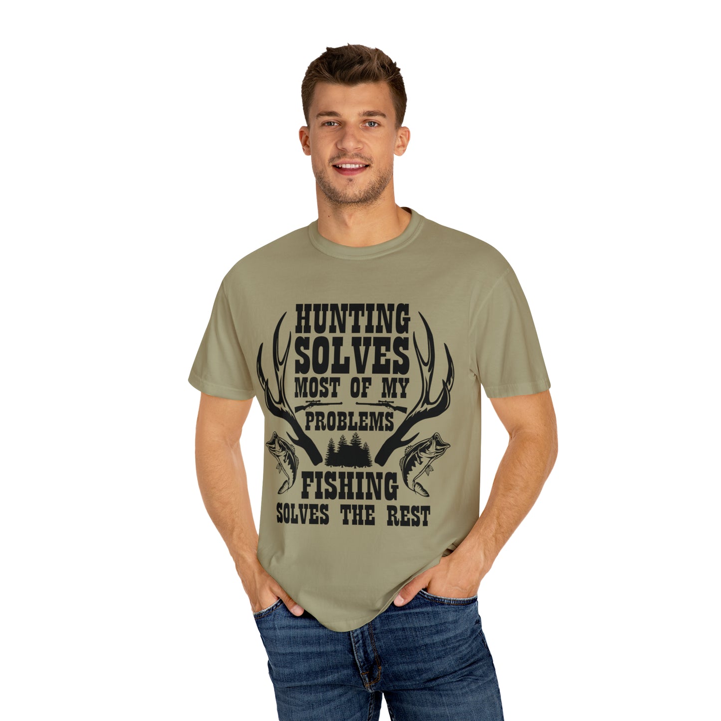 Hunting solves most of my problems Short Sleeve Tee
