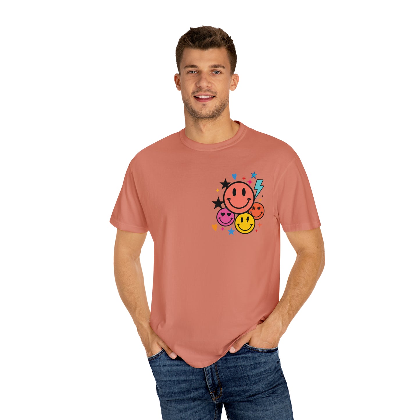 Jesus Smiley Unisex Garment-Dyed T-shirt