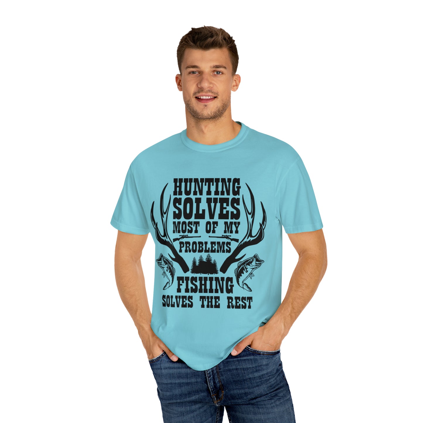 Hunting solves most of my problems Short Sleeve Tee