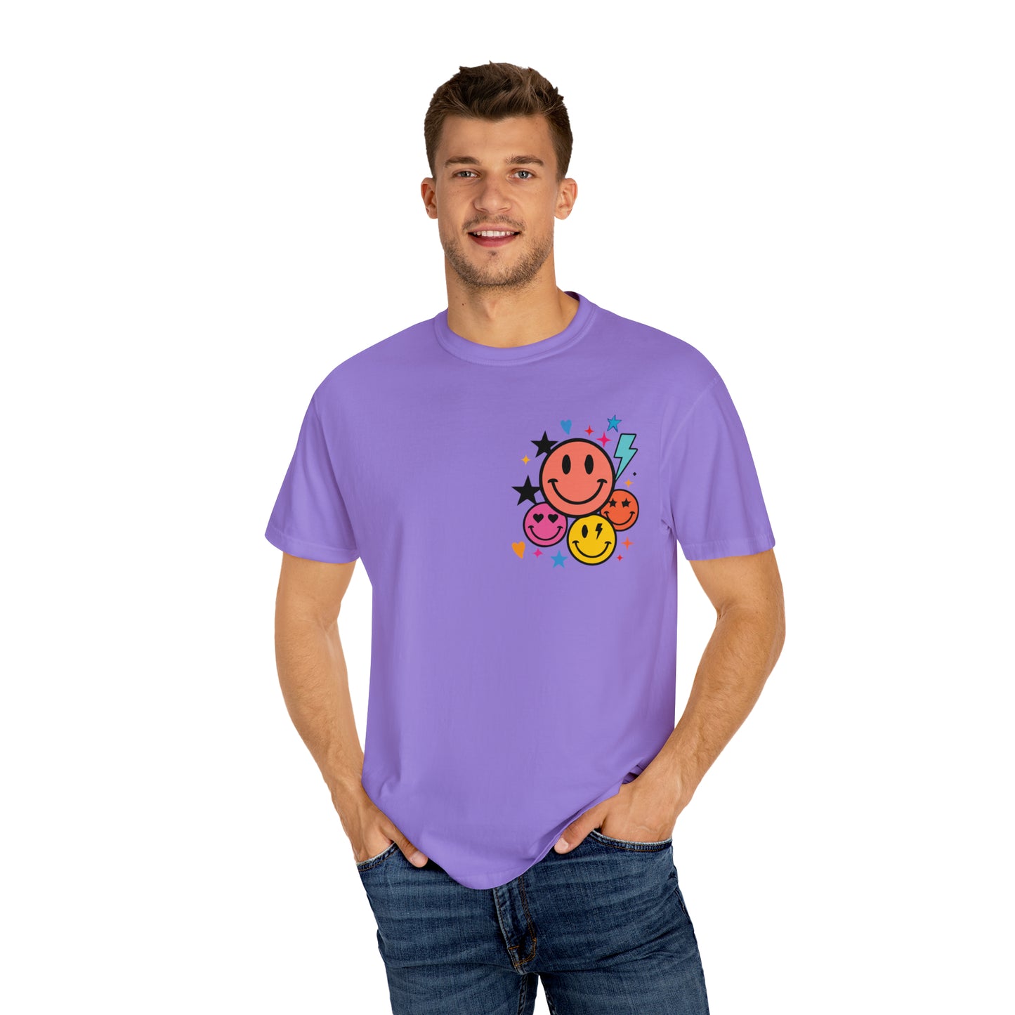 Jesus Smiley Unisex Garment-Dyed T-shirt