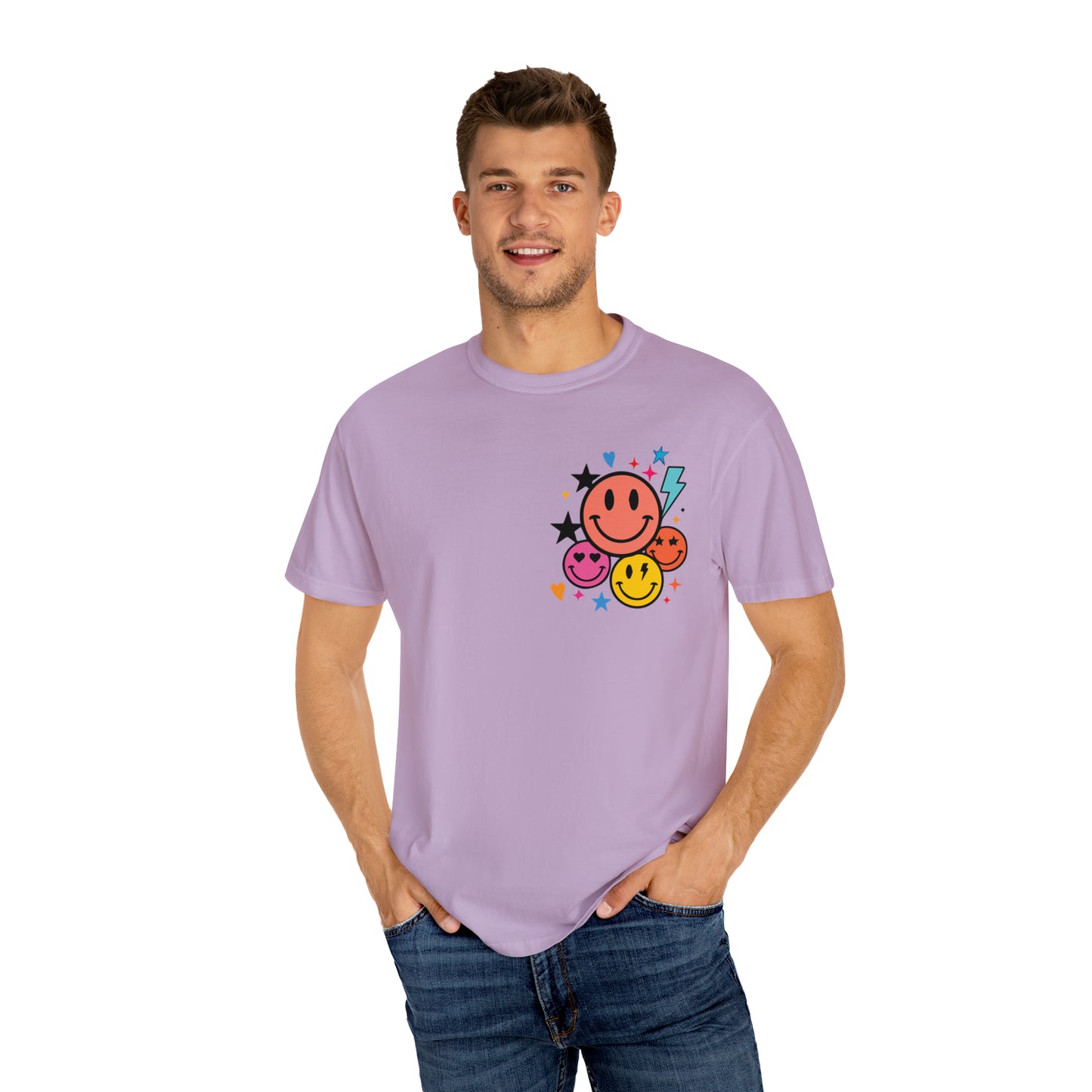 Jesus Smiley Unisex Garment-Dyed T-shirt
