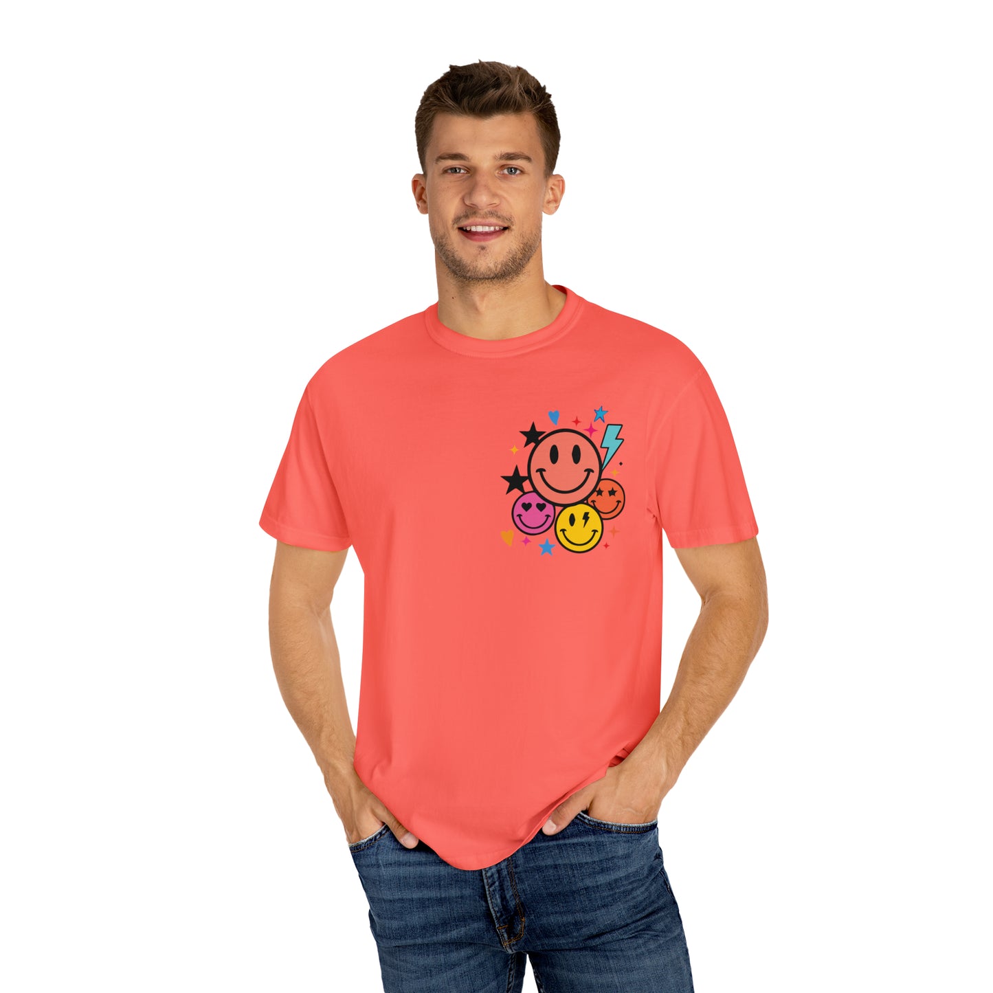 Jesus Smiley Unisex Garment-Dyed T-shirt