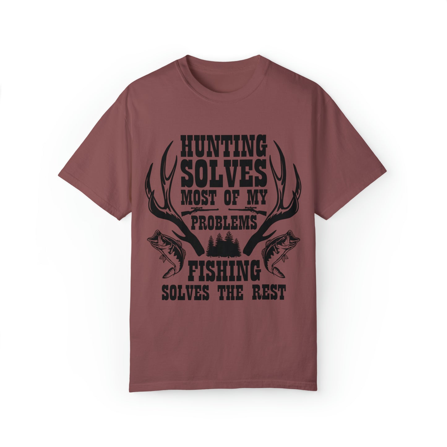 Hunting solves most of my problems Short Sleeve Tee