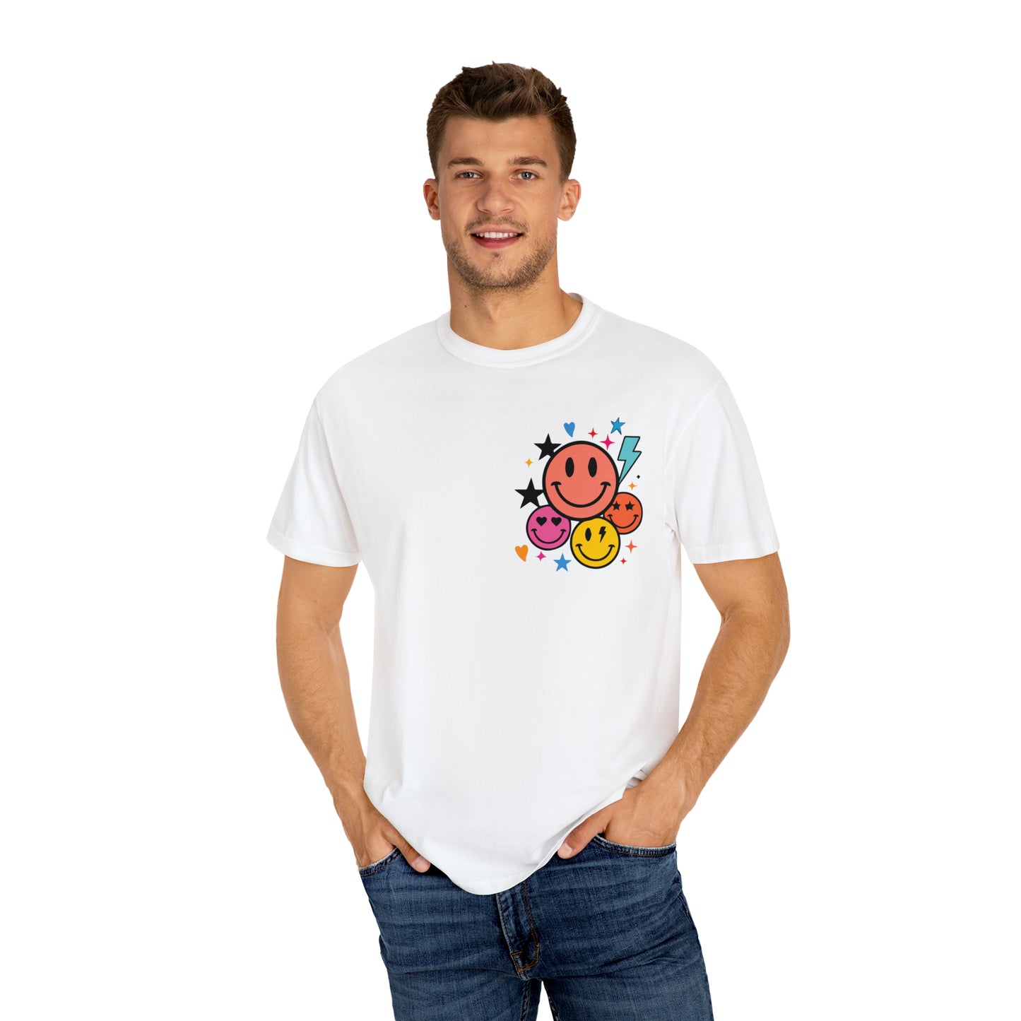 Jesus Smiley Unisex Garment-Dyed T-shirt