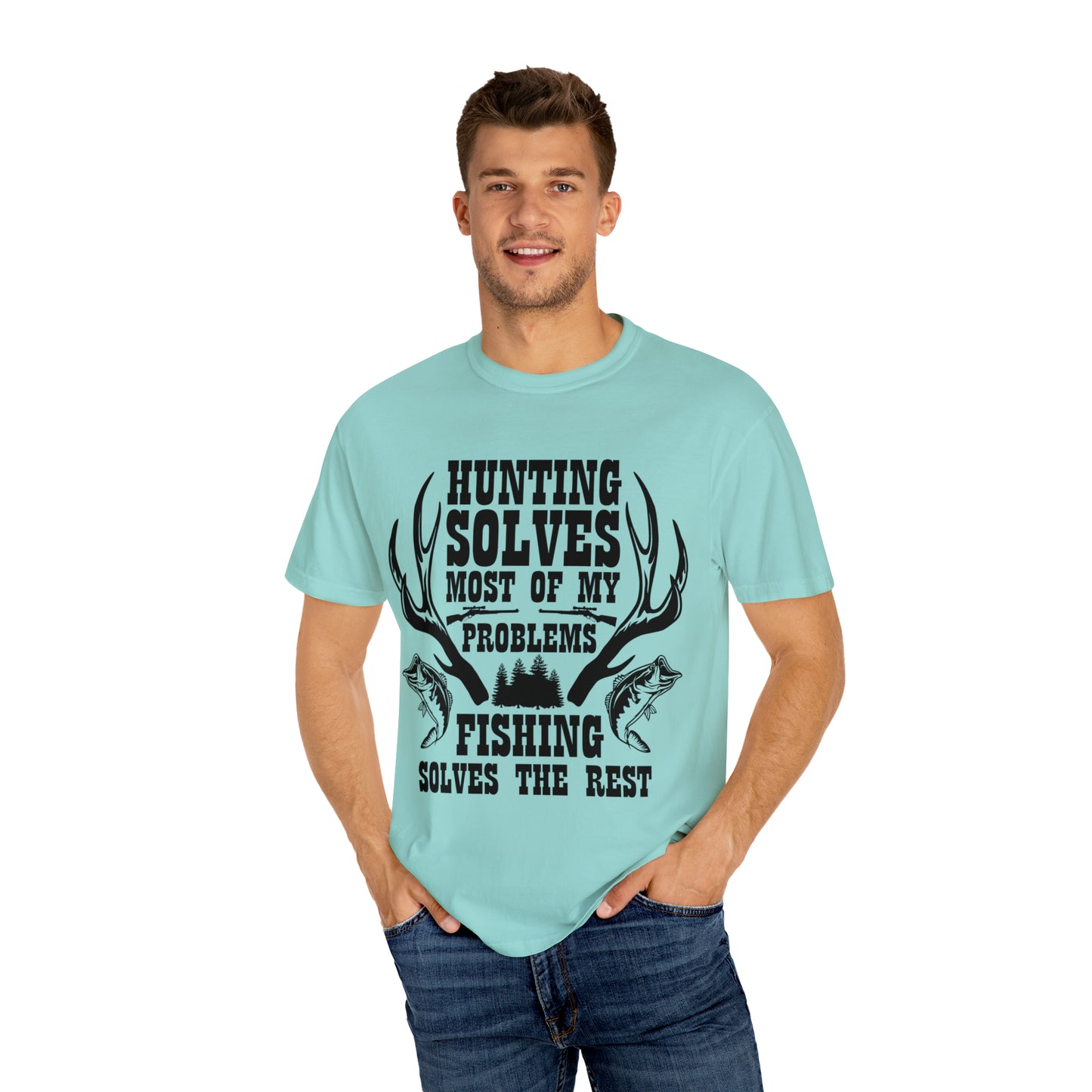 Hunting solves most of my problems Short Sleeve Tee