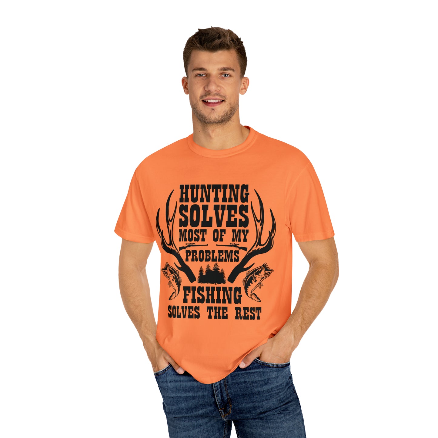 Hunting solves most of my problems Short Sleeve Tee