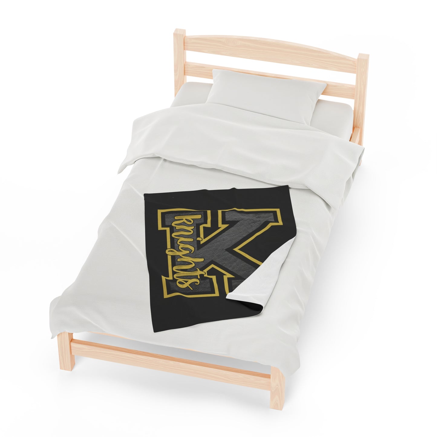 Black Knights Velveteen Plush Blanket