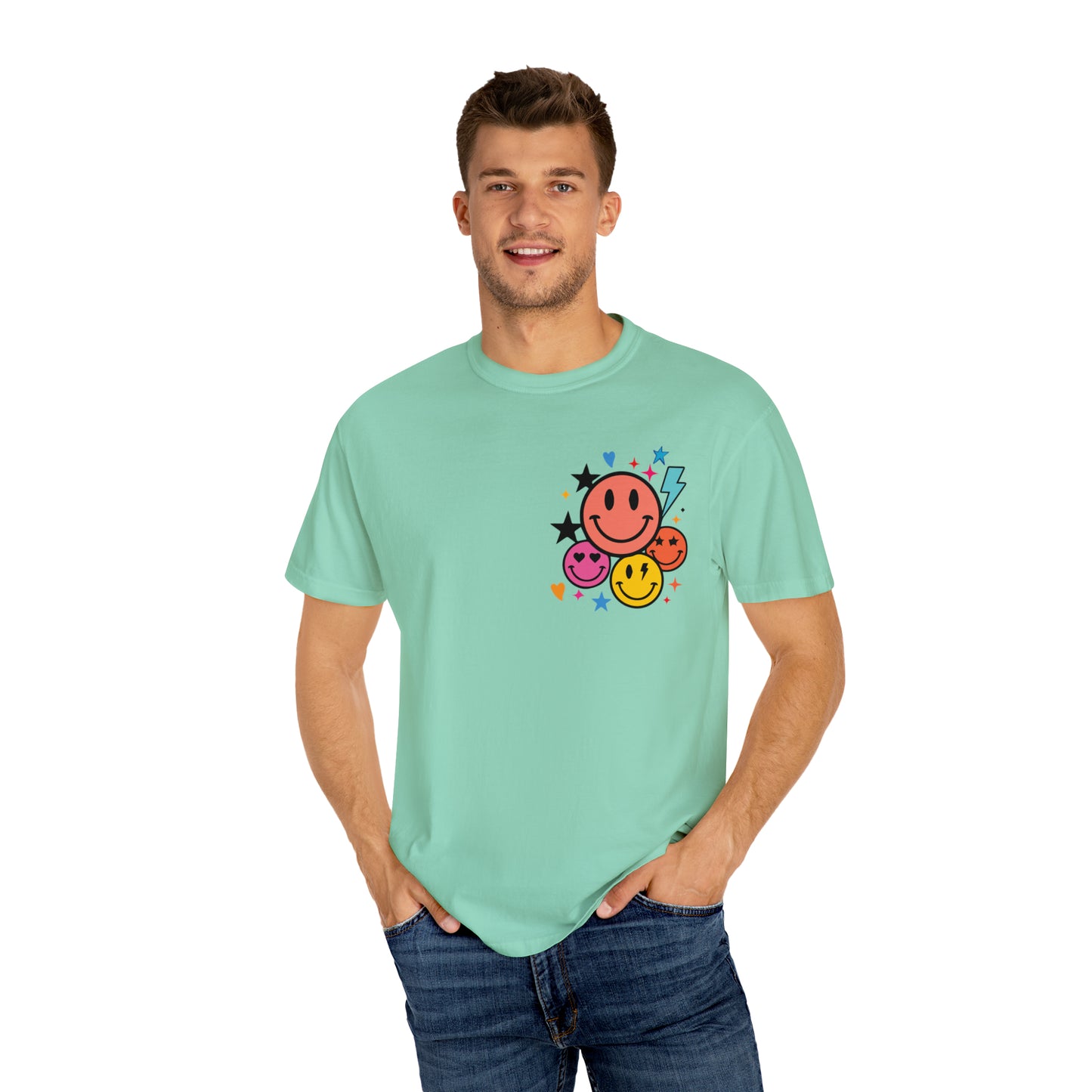 Jesus Smiley Unisex Garment-Dyed T-shirt