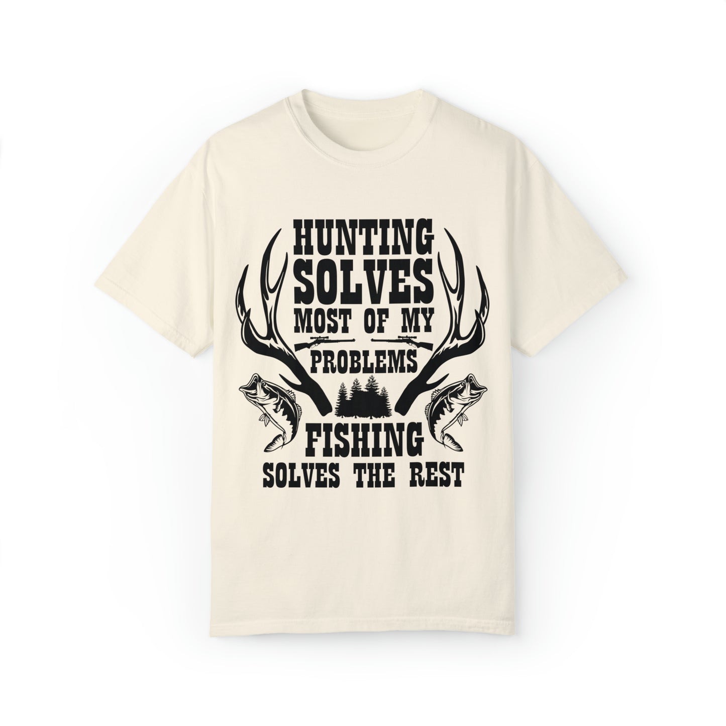 Hunting solves most of my problems Short Sleeve Tee