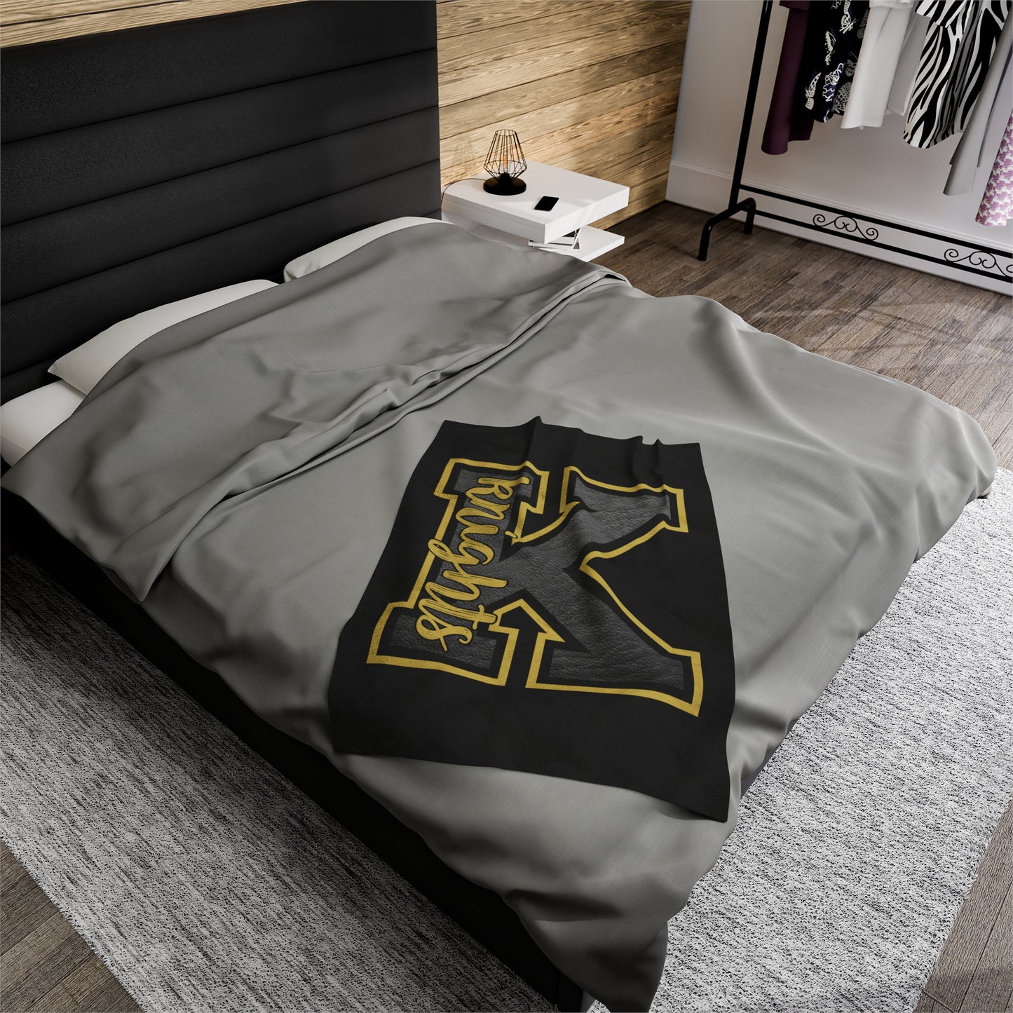 Black Knights Velveteen Plush Blanket