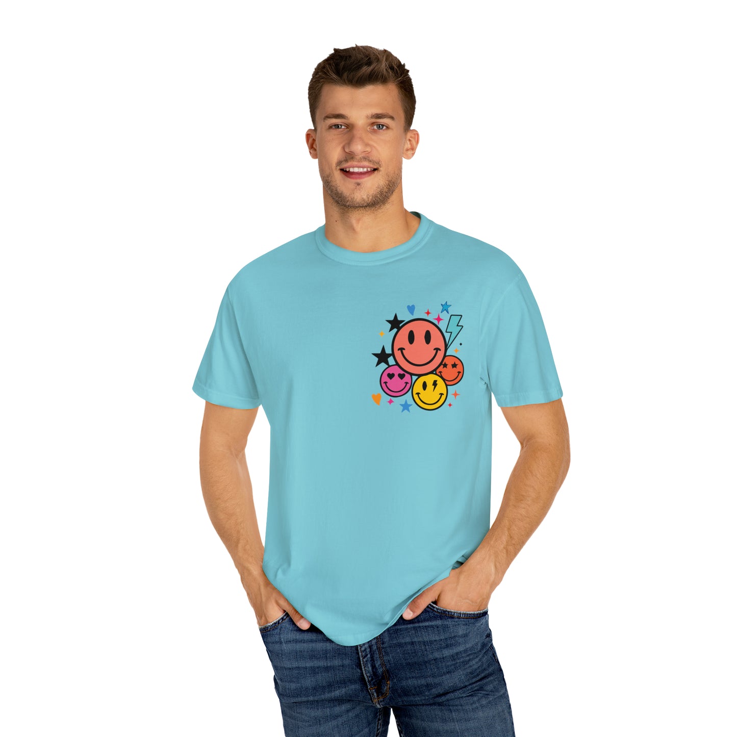 Jesus Smiley Unisex Garment-Dyed T-shirt