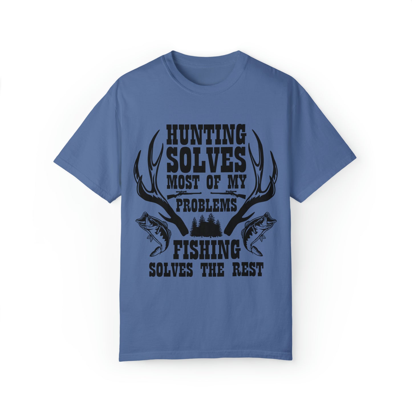 Hunting solves most of my problems Short Sleeve Tee