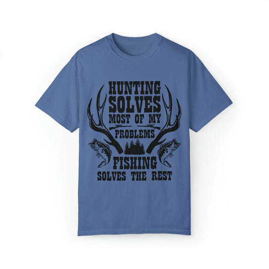 Hunting solves most of my problems Short Sleeve Tee