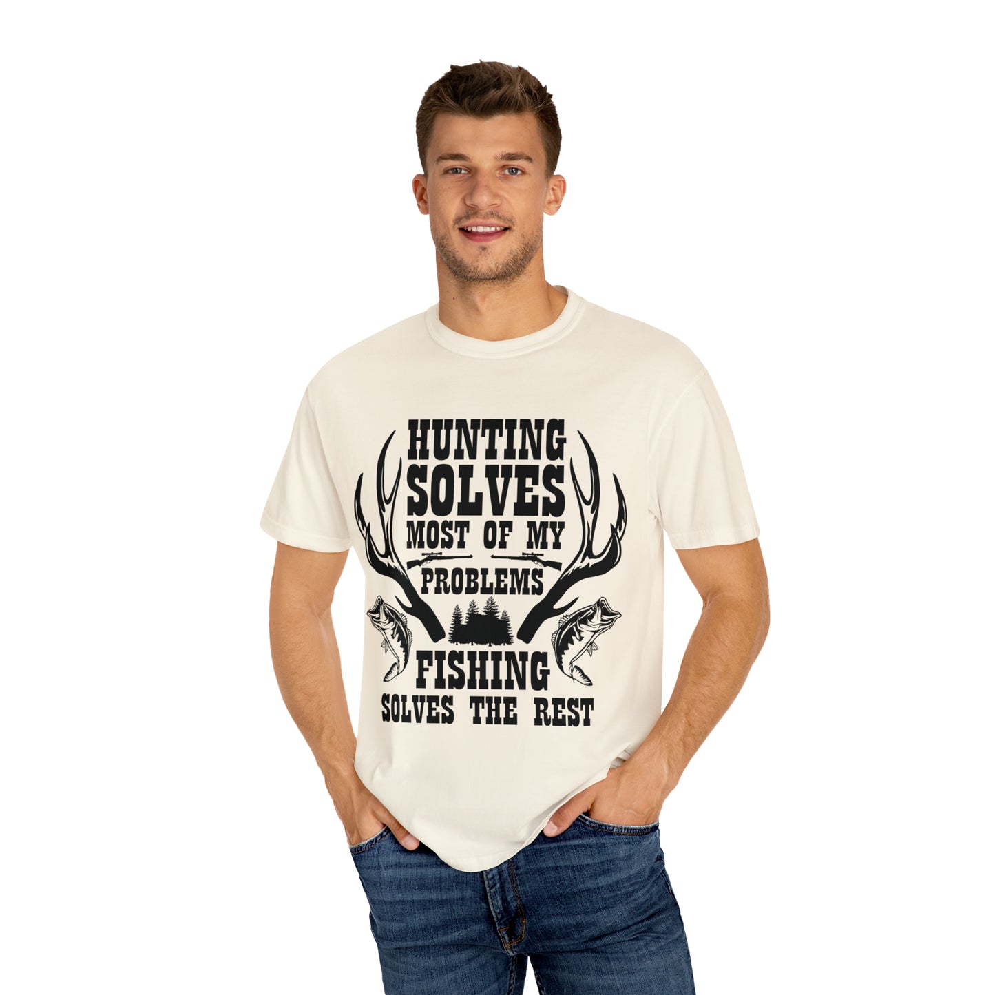 Hunting solves most of my problems Short Sleeve Tee