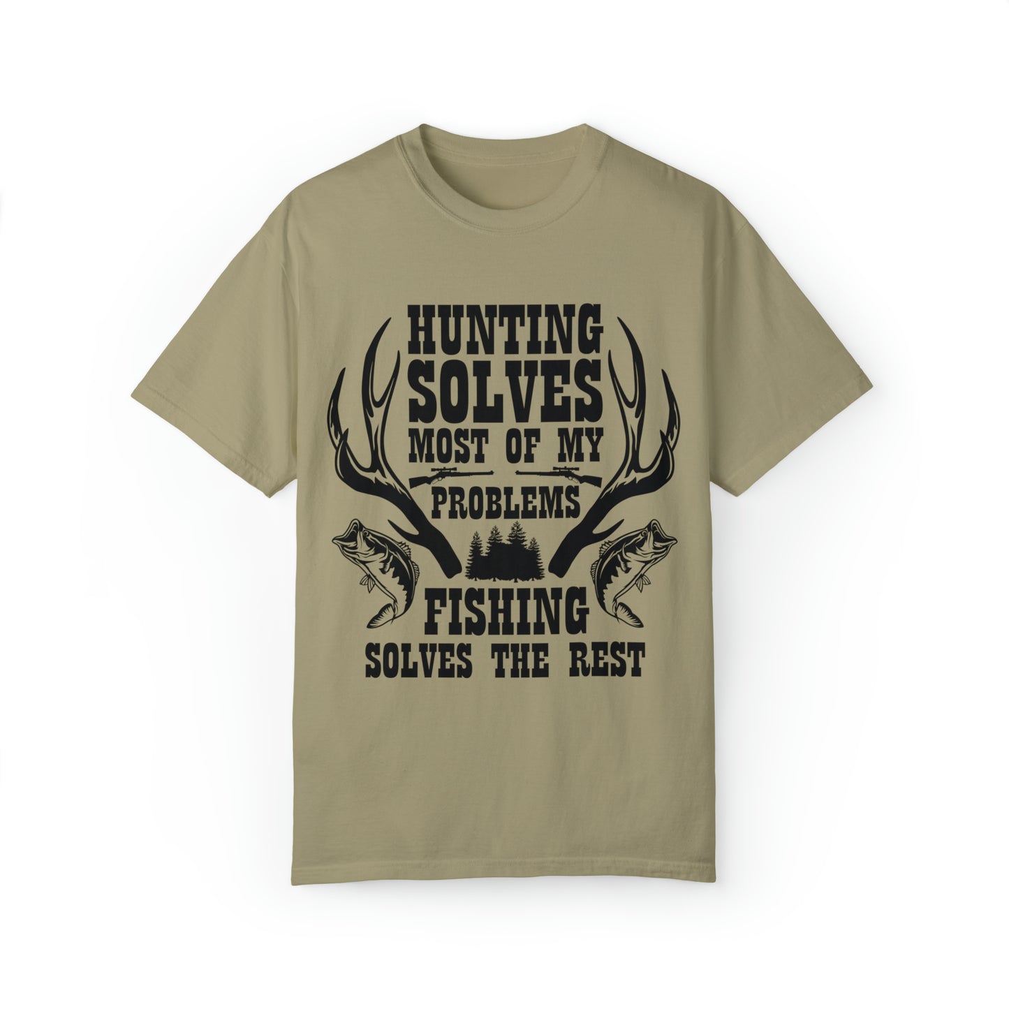 Hunting solves most of my problems Short Sleeve Tee
