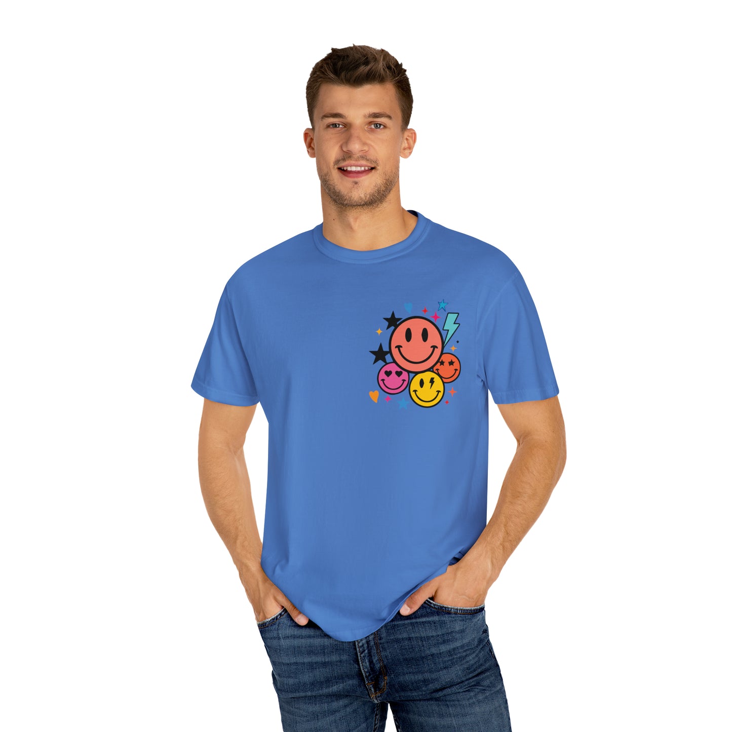 Jesus Smiley Unisex Garment-Dyed T-shirt