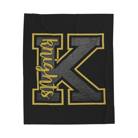 Black Knights Velveteen Plush Blanket