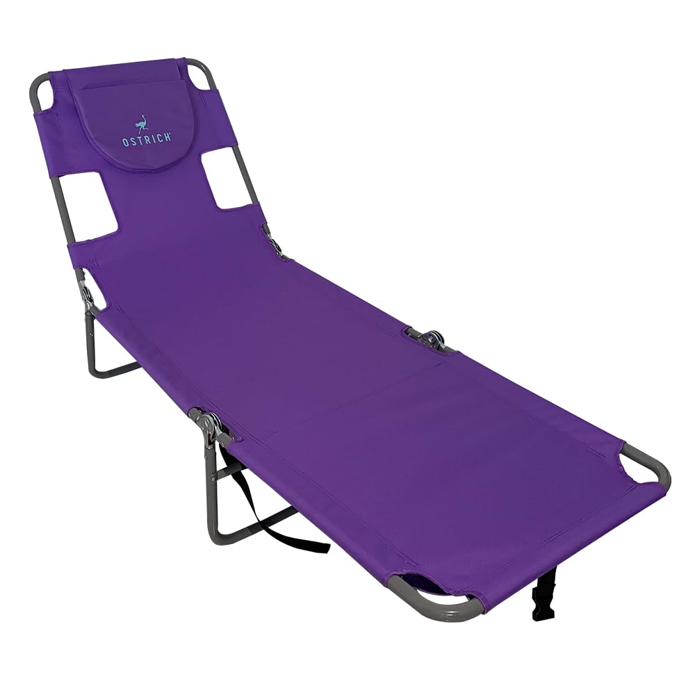 Ostrich the Original Chaise 72 x 22 Inch Lounge Portable Reclining Lounger, Outdoor Patio, Beach, Lawn, Camping, or Pool Tanning Chair, Teal