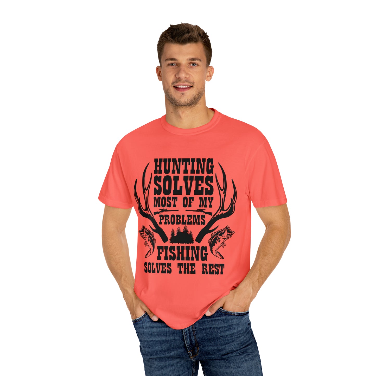 Hunting solves most of my problems Short Sleeve Tee