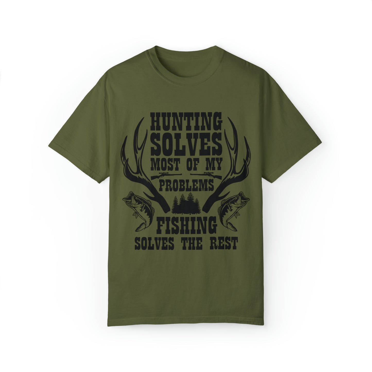 Hunting solves most of my problems Short Sleeve Tee