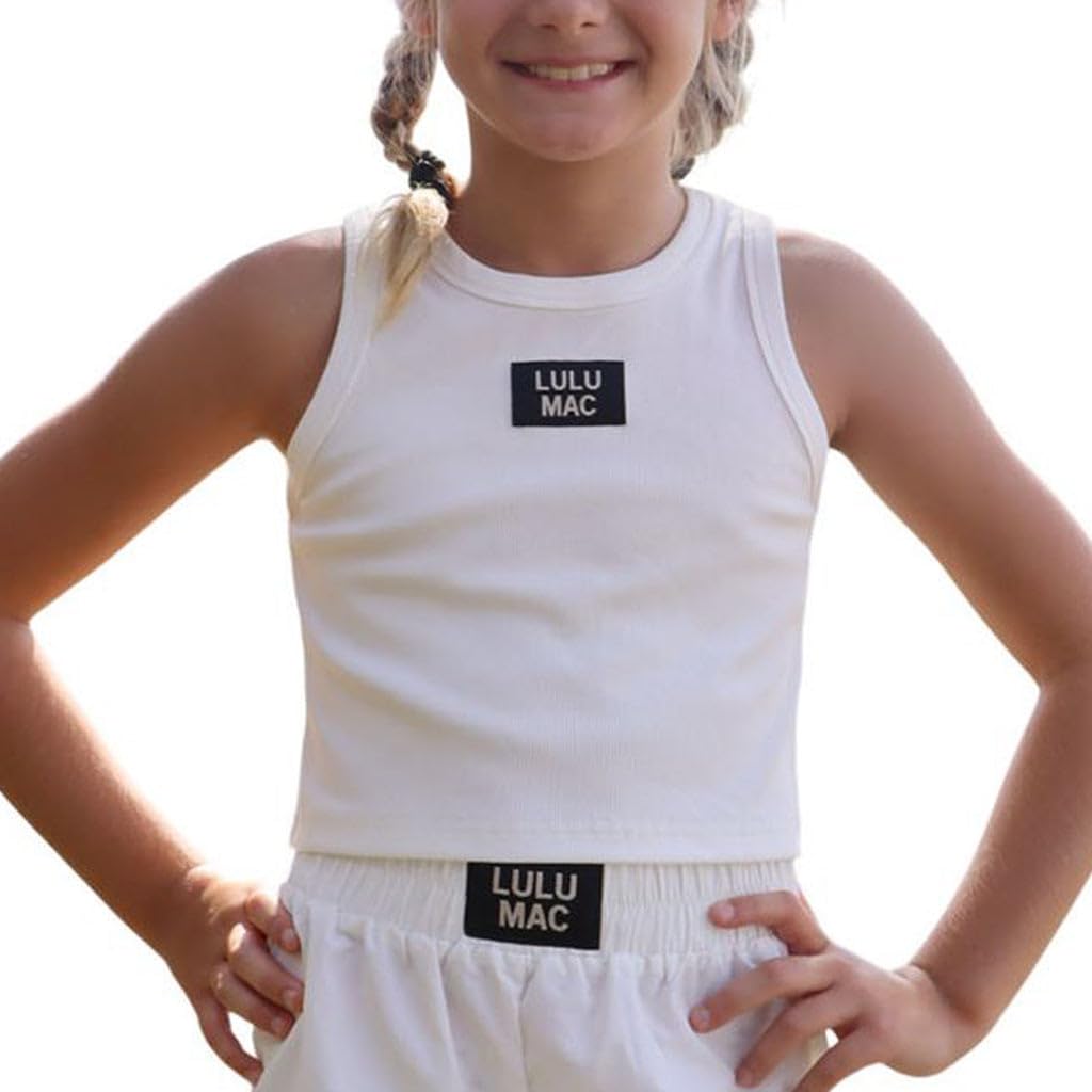 LULU MAC Kids Solid Color Tank Tee T-Shirt- Youth