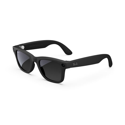 Ray-Ban Meta (Gen 1), Wayfarer, Matte Black | Smart AI Glasses for Men, Women — 12 MP Ultra-Wide Camera, Open-Ear Audio, Video Recording, Bluetooth — Polarized Gradient Graphite Lenses — Sunglasses