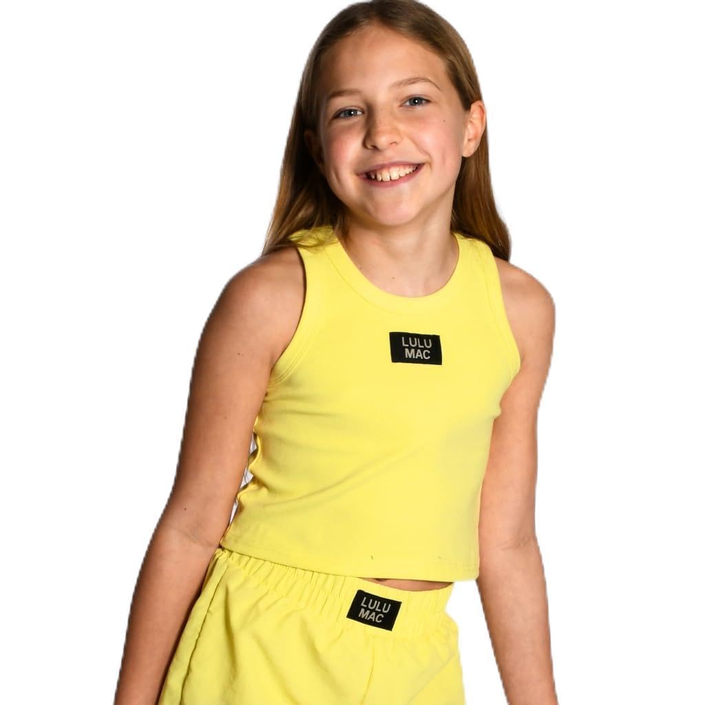 LULU MAC Kids Solid Color Tank Tee T-Shirt- Youth