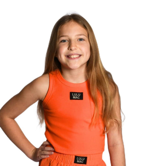 LULU MAC Kids Solid Color Tank Tee T-Shirt- Youth