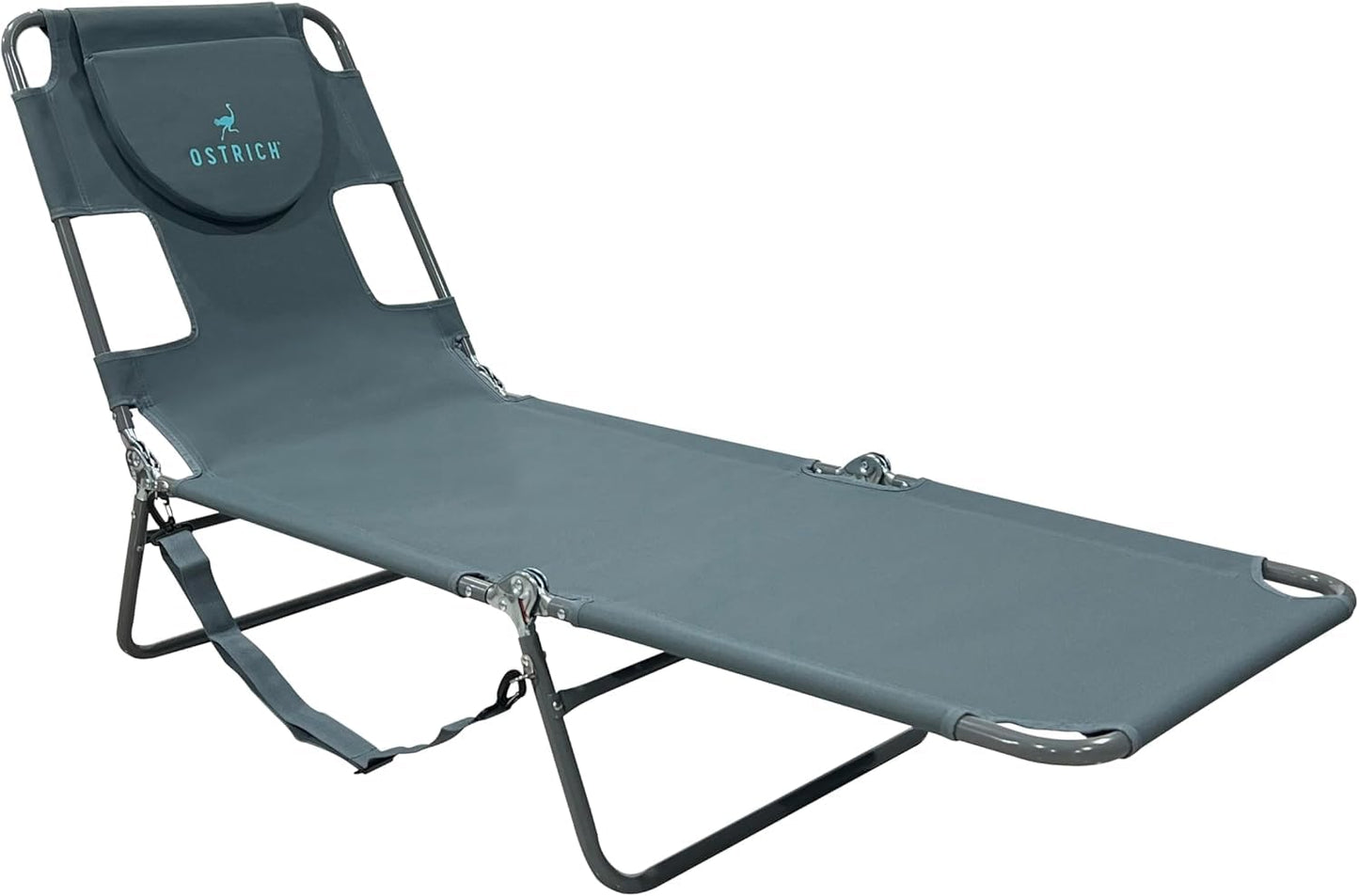 Ostrich the Original Chaise 72 x 22 Inch Lounge Portable Reclining Lounger, Outdoor Patio, Beach, Lawn, Camping, or Pool Tanning Chair, Teal