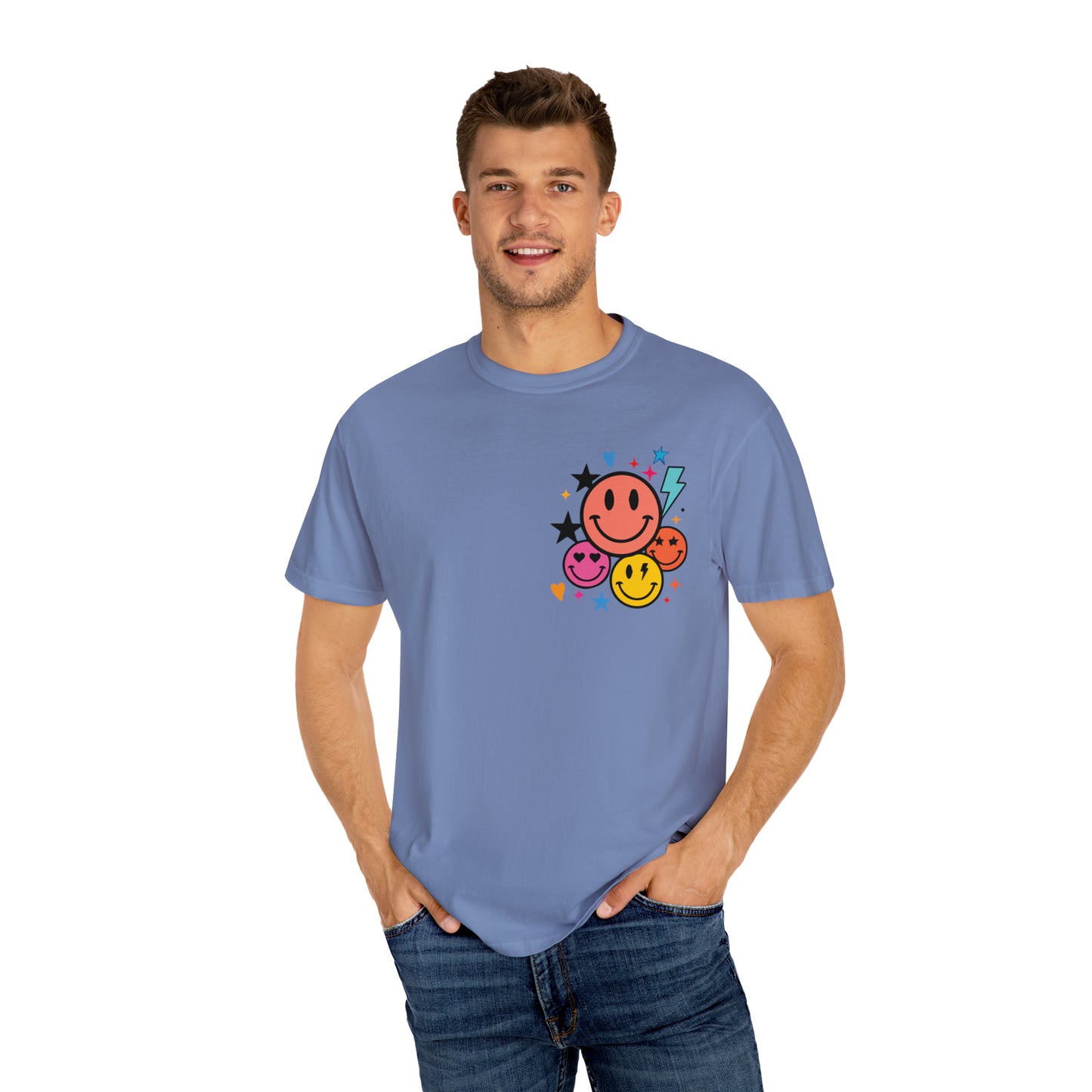 Jesus Smiley Unisex Garment-Dyed T-shirt