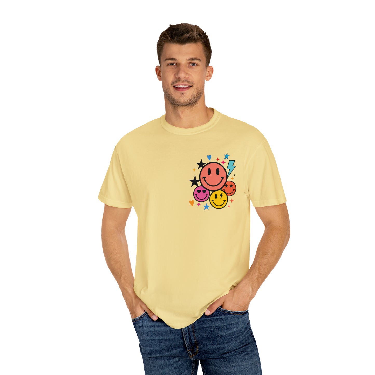 Jesus Smiley Unisex Garment-Dyed T-shirt
