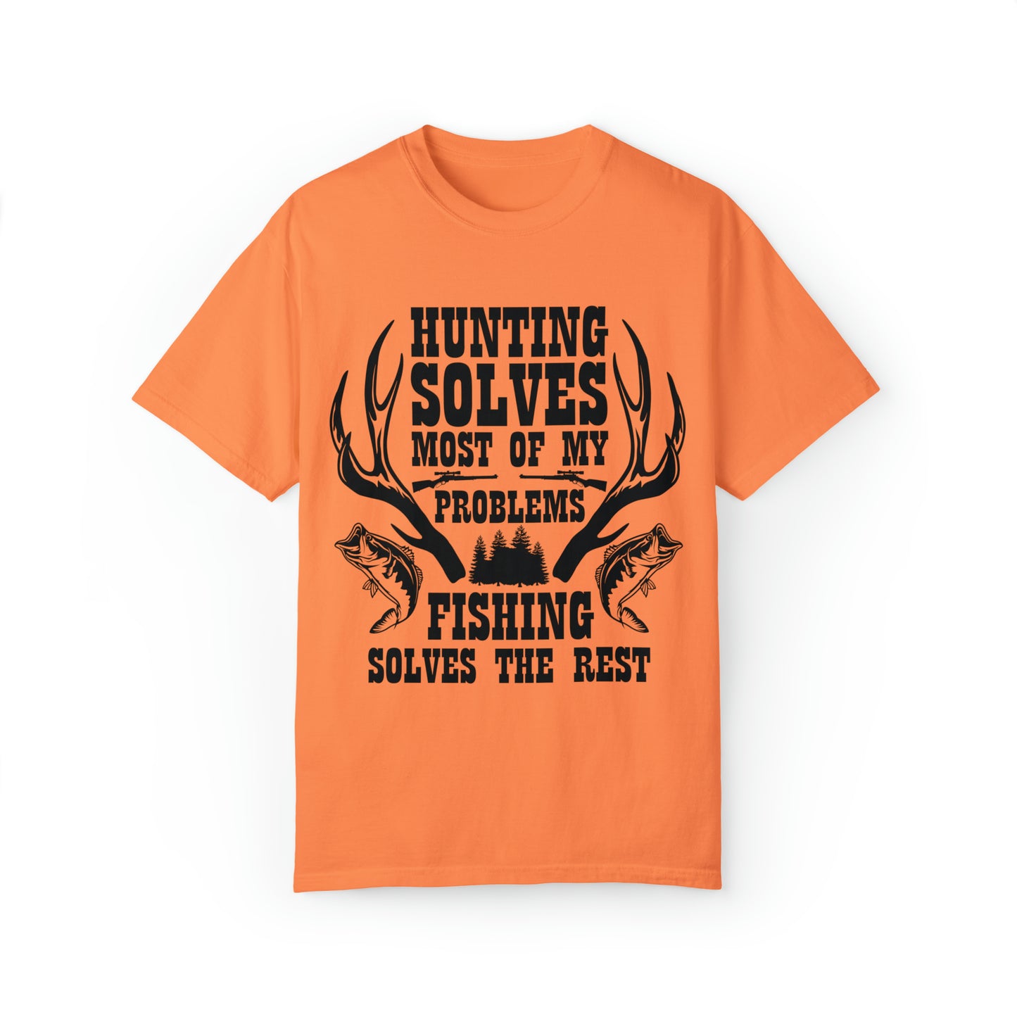 Hunting solves most of my problems Short Sleeve Tee