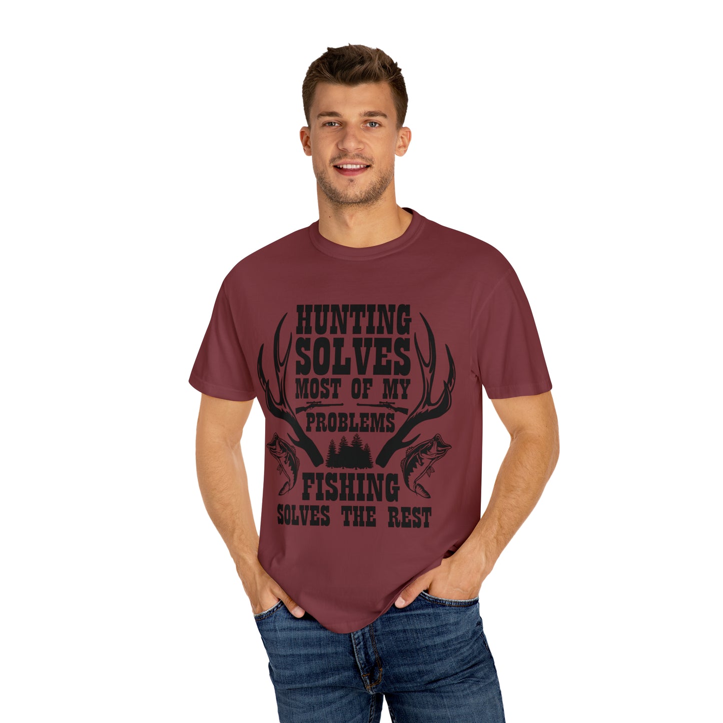 Hunting solves most of my problems Short Sleeve Tee