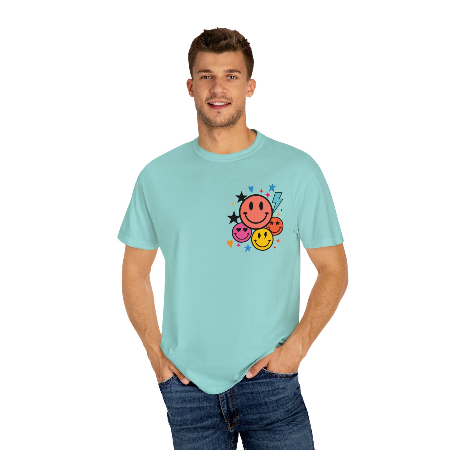 Jesus Smiley Unisex Garment-Dyed T-shirt