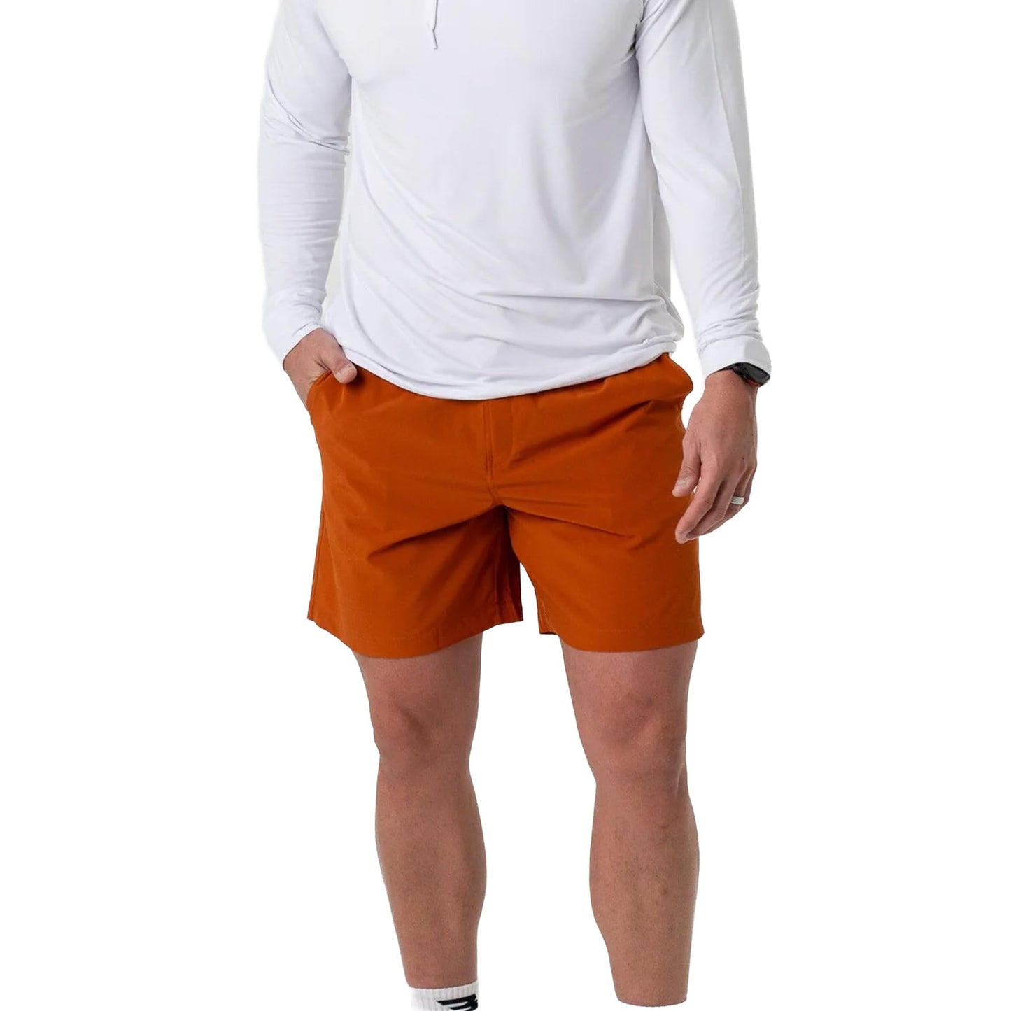 BURLEBO Men’s Everyday Shorts – Lightweight Casual Shorts with Stretch Fabric and Functional Pockets