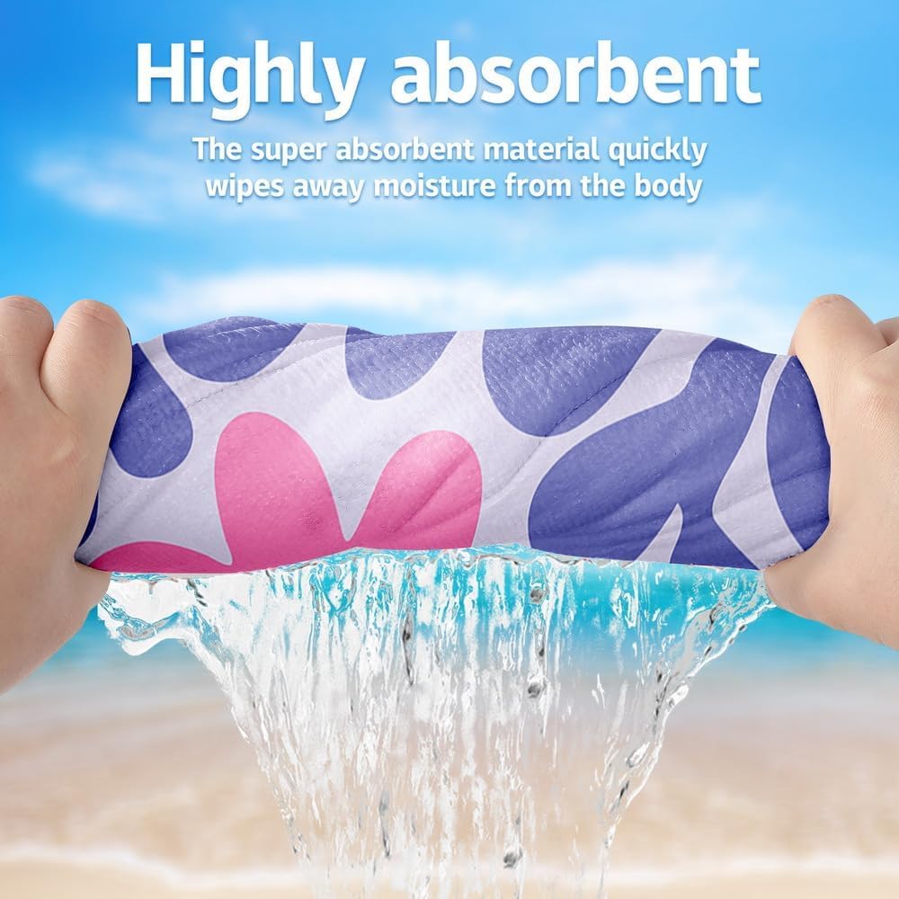 Personalized Beach Towels for Kids Adults - Custom Kids Beach Towels with Names- Customized Sand Free Quick Dry Striped Bath/Pool/Beach Towel for Boys Girls Women Men(Color1)