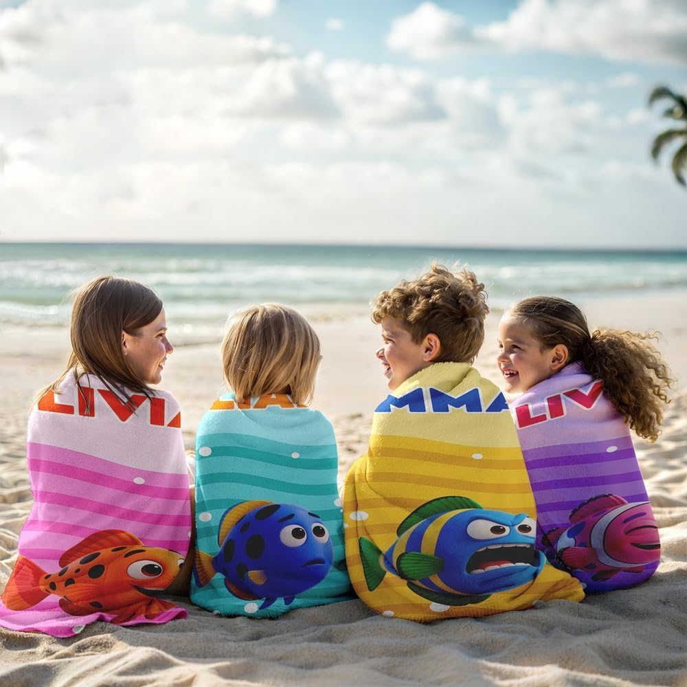Personalized Beach Towels for Kids - Custom Ice Cream Drip Baseball Beach Towel for Boys,Customized Ultra Absorbent Super Soft Swim/Pool Towel,Team Gift,Youth Baseball Gift for Boys