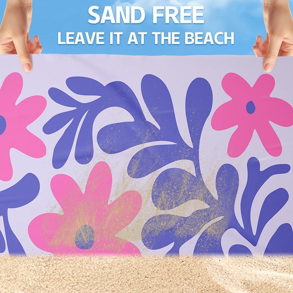Personalized Beach Towels for Kids Adults - Custom Kids Beach Towels with Names- Customized Sand Free Quick Dry Striped Bath/Pool/Beach Towel for Boys Girls Women Men(Color1)
