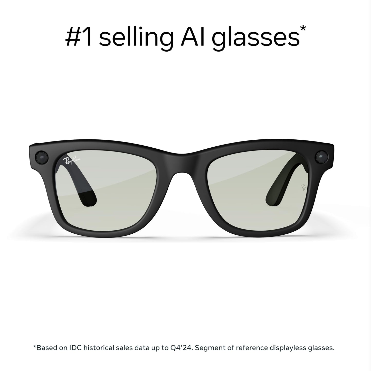 Ray-Ban Meta (Gen 1), Wayfarer, Matte Black | Smart AI Glasses for Men, Women — 12 MP Ultra-Wide Camera, Open-Ear Audio, Video Recording, Bluetooth — Polarized Gradient Graphite Lenses — Sunglasses