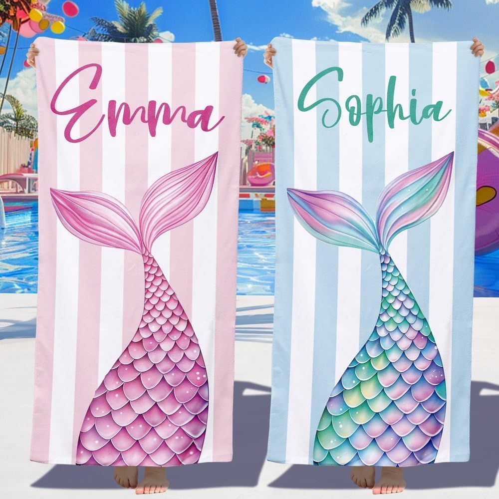 Personalized Beach Towels for Kids - Custom Ice Cream Drip Baseball Beach Towel for Boys,Customized Ultra Absorbent Super Soft Swim/Pool Towel,Team Gift,Youth Baseball Gift for Boys