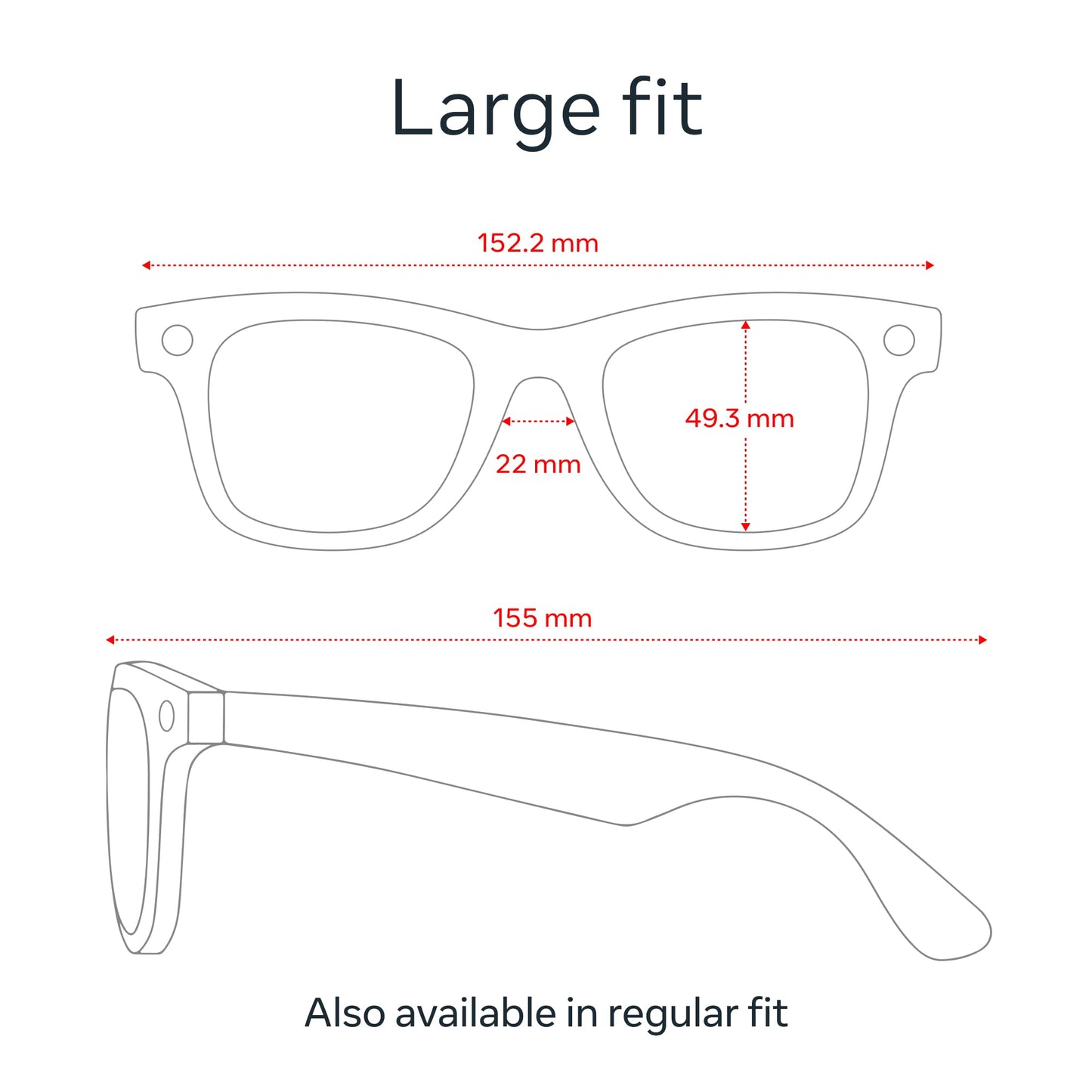Ray-Ban Meta (Gen 1), Wayfarer, Matte Black | Smart AI Glasses for Men, Women — 12 MP Ultra-Wide Camera, Open-Ear Audio, Video Recording, Bluetooth — Polarized Gradient Graphite Lenses — Sunglasses
