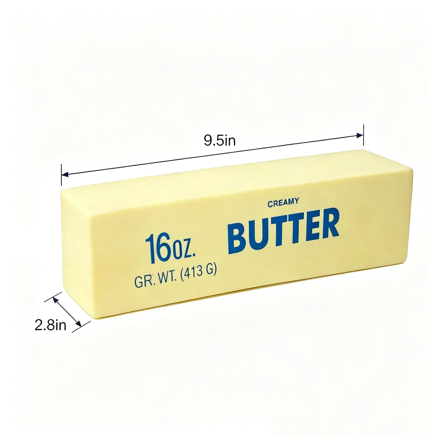 9.5in Butter Squishy,Large Slow Rising Squishy，Sticky Butter Sticks Squeeze Toy,Large Fidget ,Party Favor