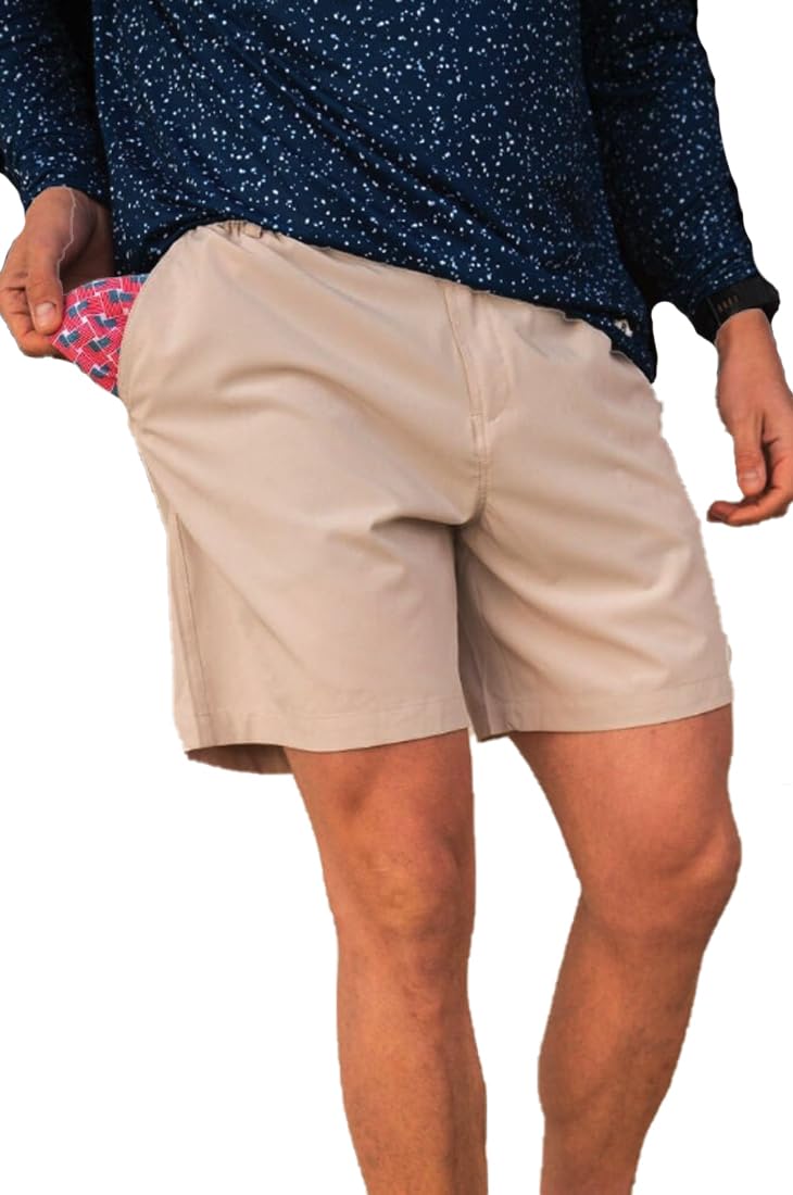 BURLEBO Men’s Everyday Shorts – Lightweight Casual Shorts with Stretch Fabric and Functional Pockets