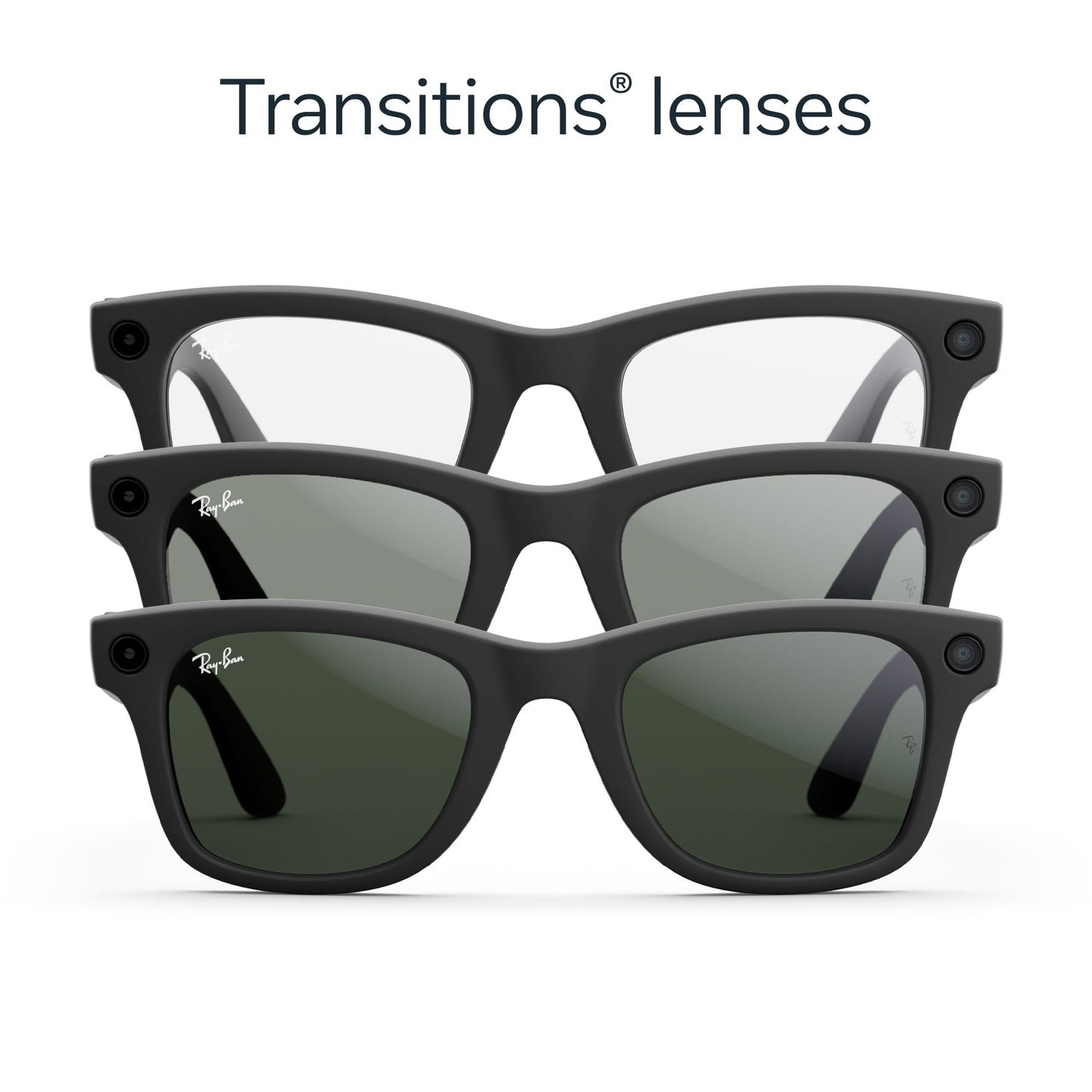 Ray-Ban Meta (Gen 1), Wayfarer, Matte Black | Smart AI Glasses for Men, Women — 12 MP Ultra-Wide Camera, Open-Ear Audio, Video Recording, Bluetooth — Polarized Gradient Graphite Lenses — Sunglasses