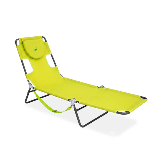 Ostrich the Original Chaise 72 x 22 Inch Lounge Portable Reclining Lounger, Outdoor Patio, Beach, Lawn, Camping, or Pool Tanning Chair, Teal