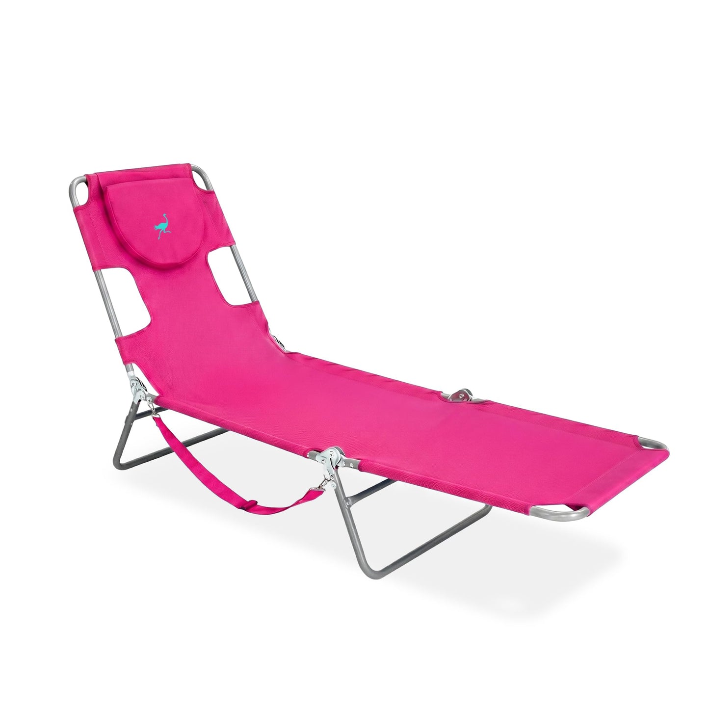 Ostrich the Original Chaise 72 x 22 Inch Lounge Portable Reclining Lounger, Outdoor Patio, Beach, Lawn, Camping, or Pool Tanning Chair, Teal