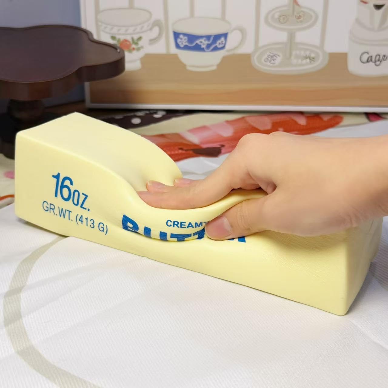 9.5in Butter Squishy,Large Slow Rising Squishy，Sticky Butter Sticks Squeeze Toy,Large Fidget ,Party Favor