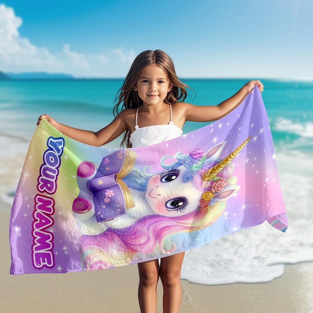 Personalized Beach Towels for Kids - Custom Ice Cream Drip Baseball Beach Towel for Boys,Customized Ultra Absorbent Super Soft Swim/Pool Towel,Team Gift,Youth Baseball Gift for Boys